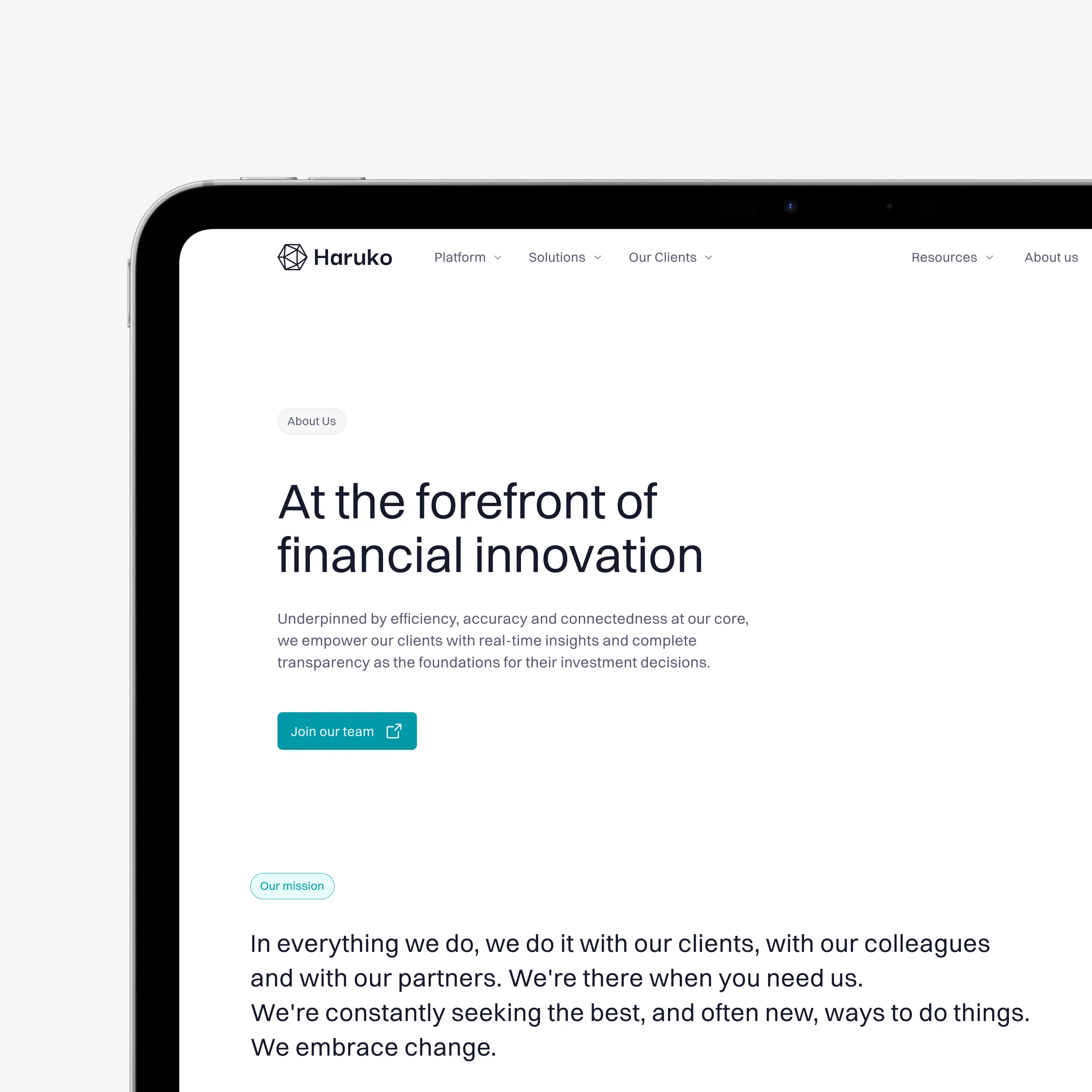 Corner of screen showing website