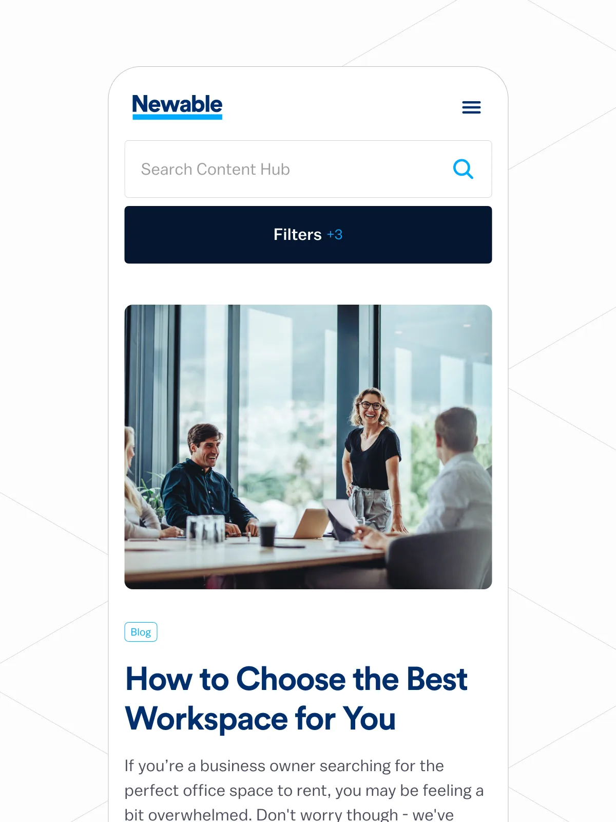 Mockup of phone screen