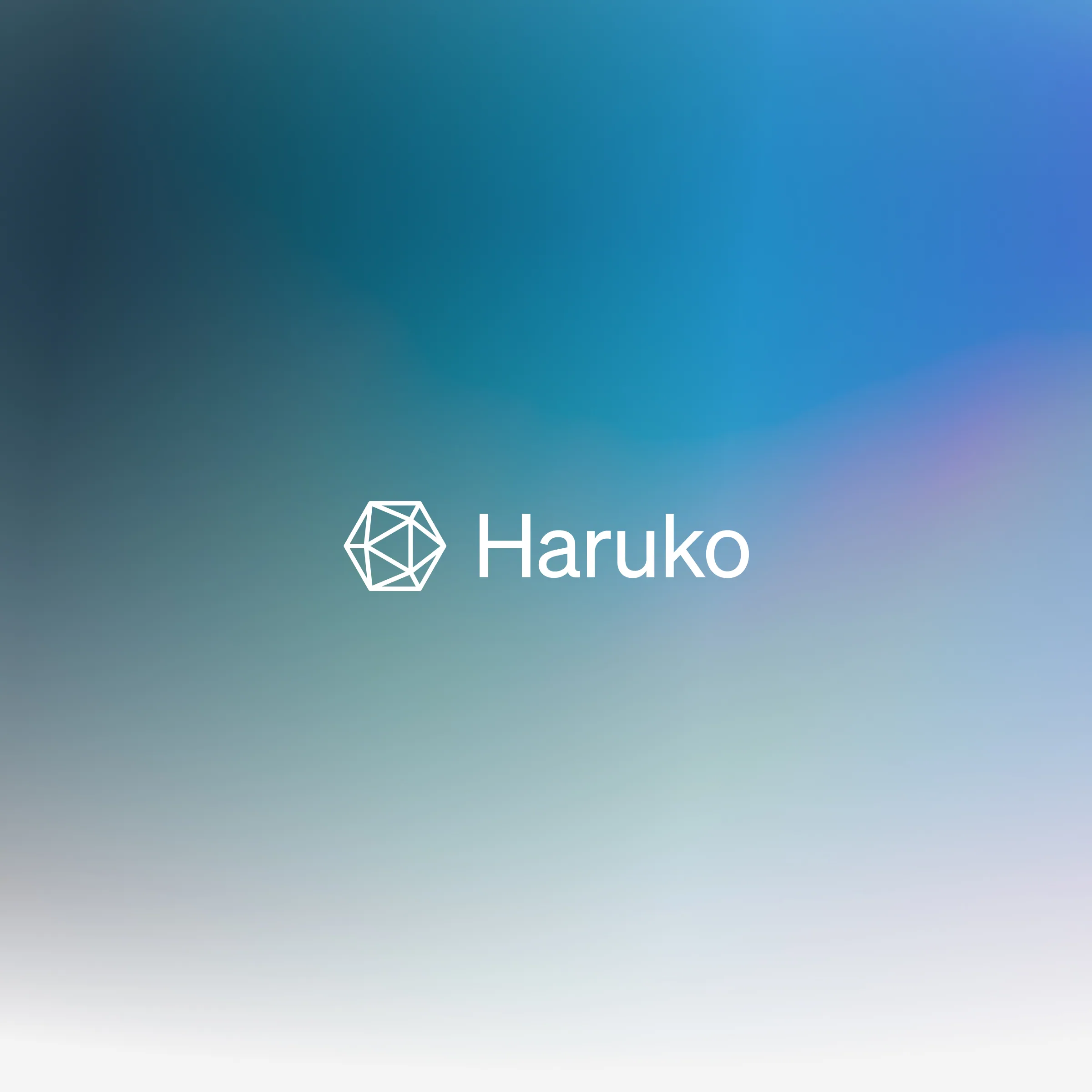 Haruko logo on gradient background