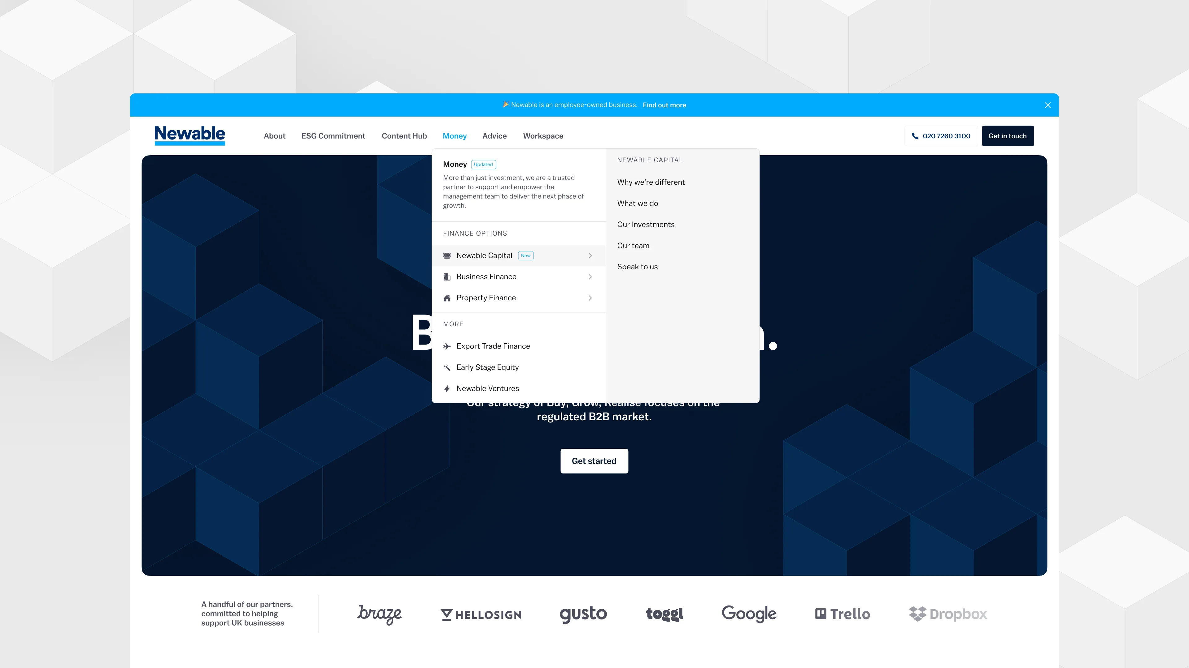 Website homepage