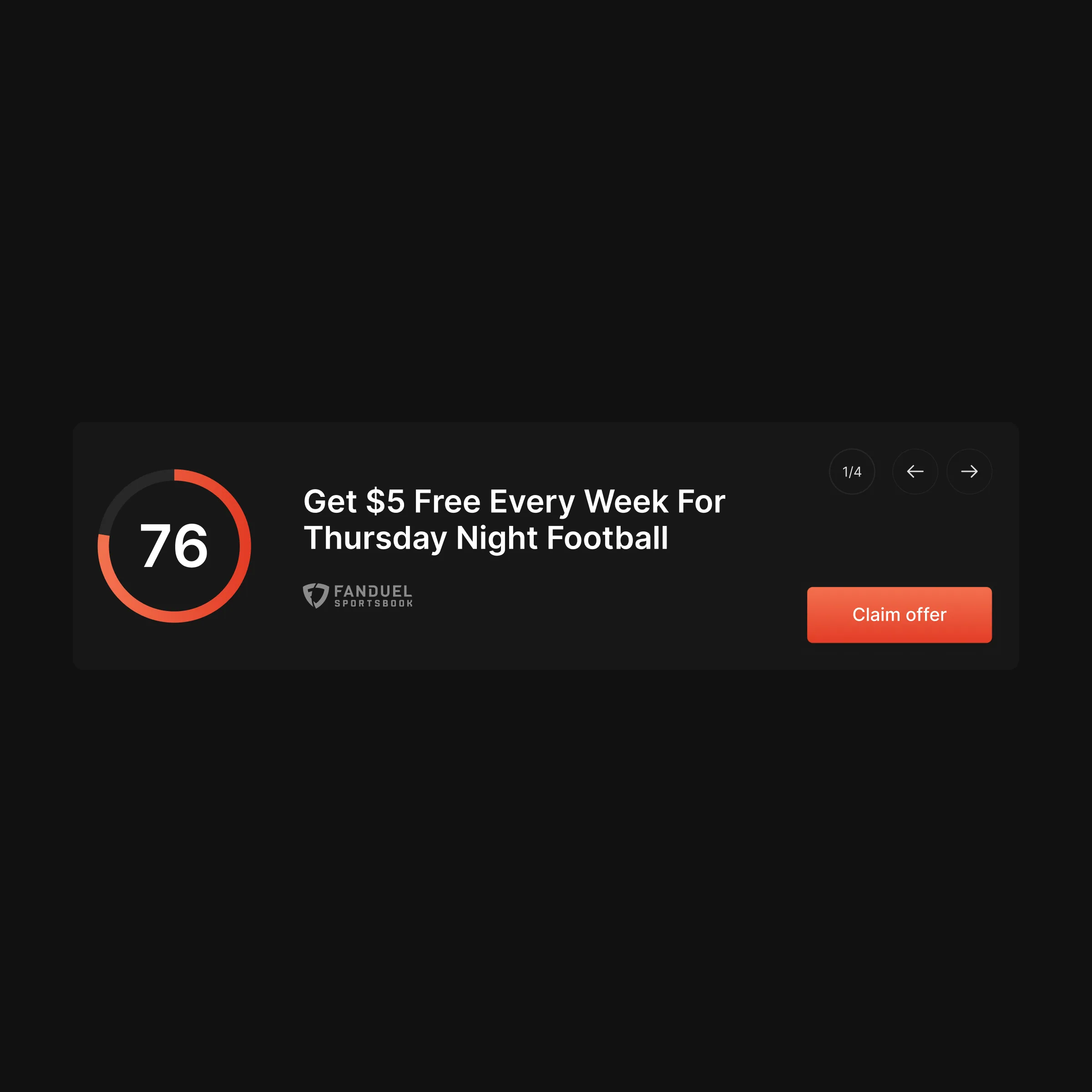 Featured offers component card