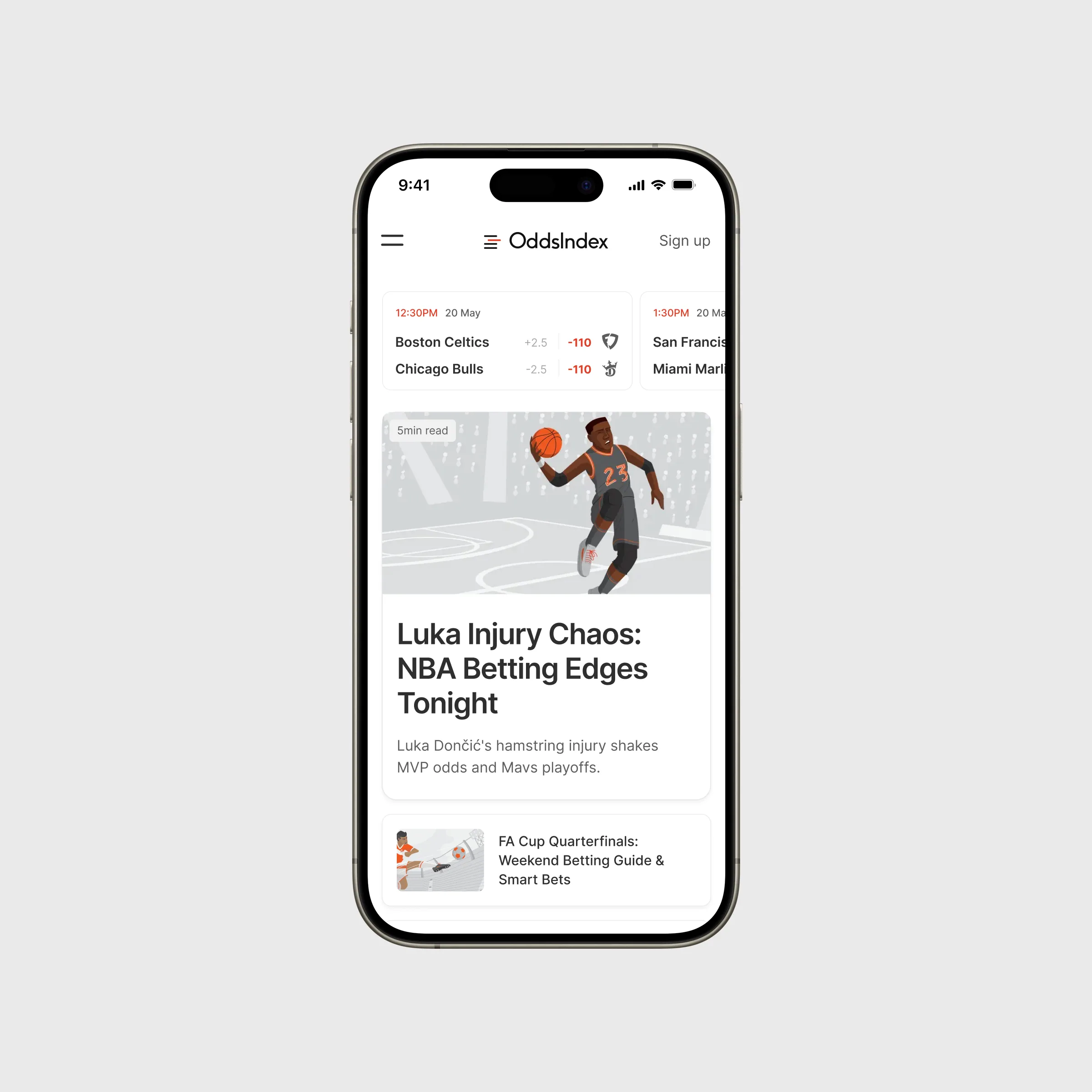 iPhone mockup website homepage