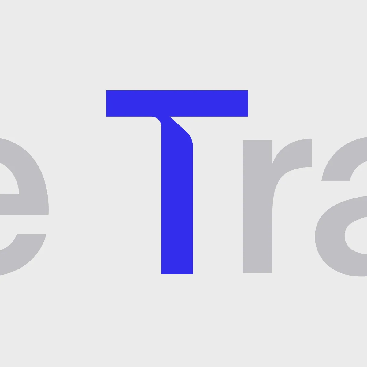 T detail in logo