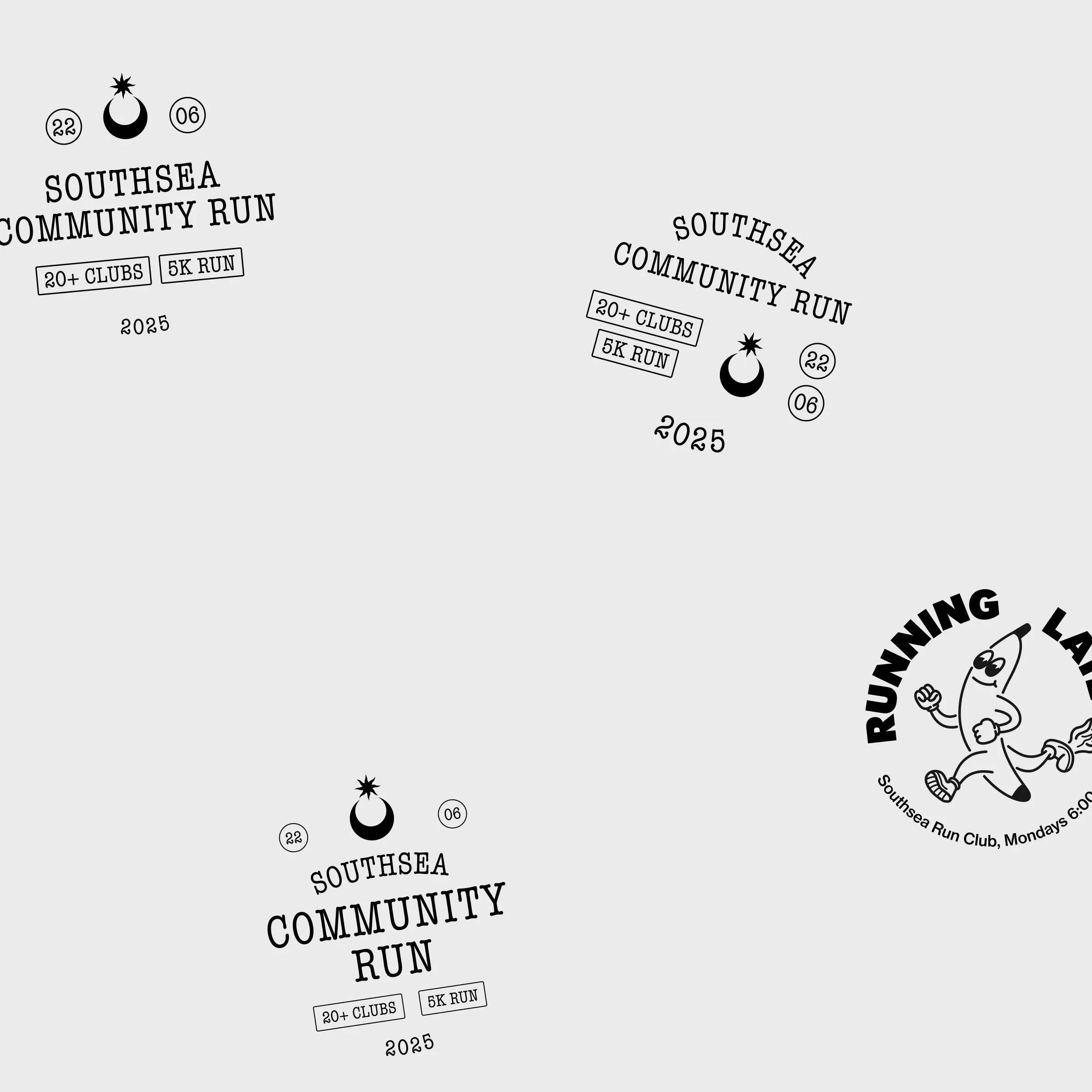 Running Late stamps